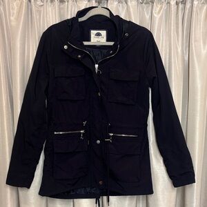 1 Sunset Lane Women's Utility Rain Jacket, anorak, navy blue, preppy, nautical